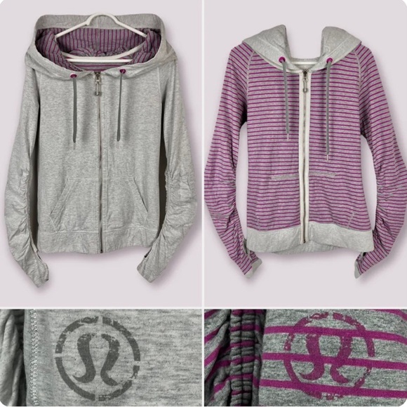 Lululemon Aura hoodie zip-up reversible vintage Y2K style - Picture 1 of 7